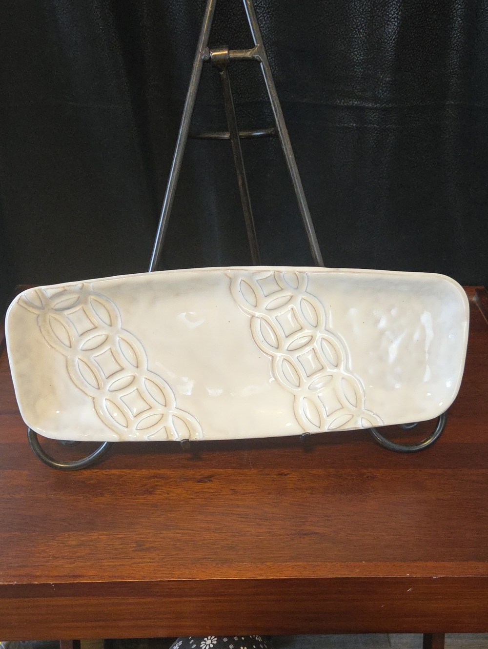 SIGNED Brookwood In Georgetown By Dalton White Pottery Decorative Serving Tray